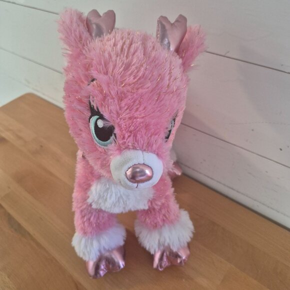 Build-A-Bear Workshop Twinkle Sparkle Pink Plush Reindeer 14" Plush - Picture 2 of 9